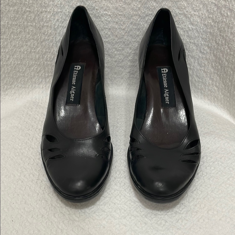 Etienne Aigner Black Leather Shoes size 6.5